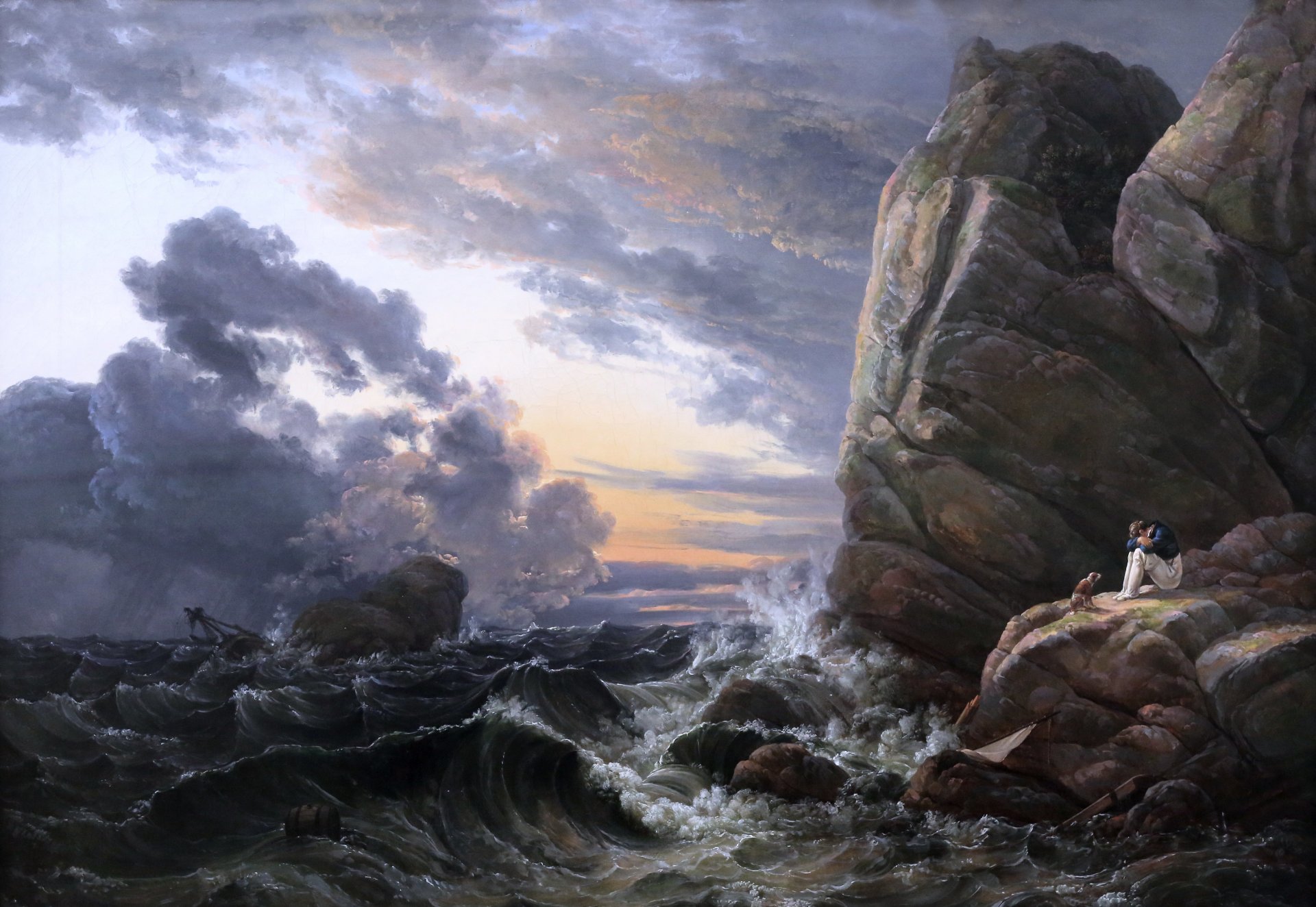 johan christian dahl klausson johan christian clausen dahl norwegischer maler morgen nach einer turbulenten nacht neue pinakothek gemäldegalerie münchen