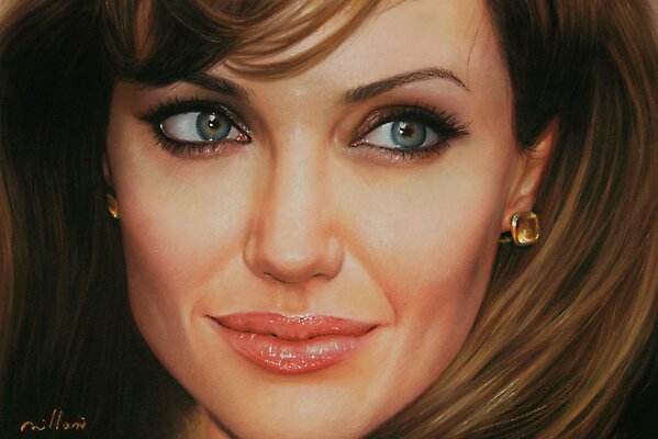Portrait of actress Angelina Jolie