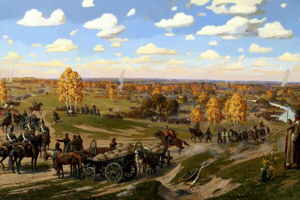 Painting of the Tarutinsky battle of 1812