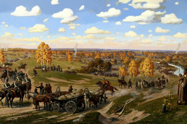 Pintura de la batalla de tarutin de 1812