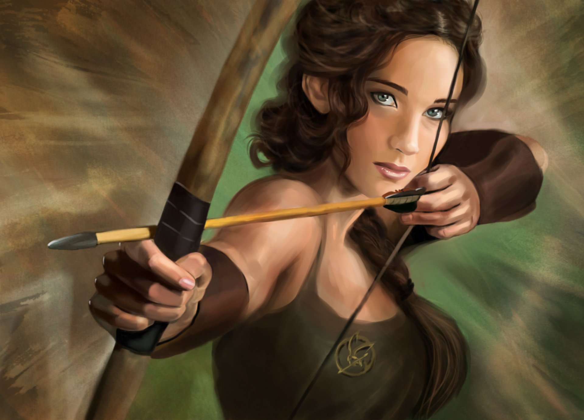 katniss everdeen the hunger games jennifer lawrence art torment arrow