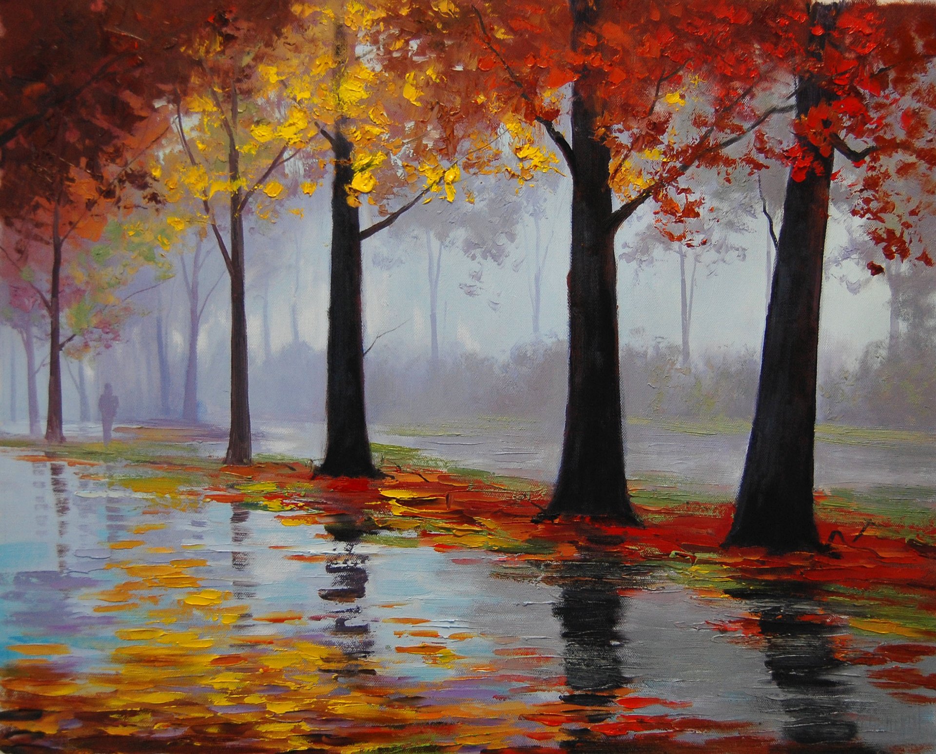 arte dibujo lluvia de otoño artsau