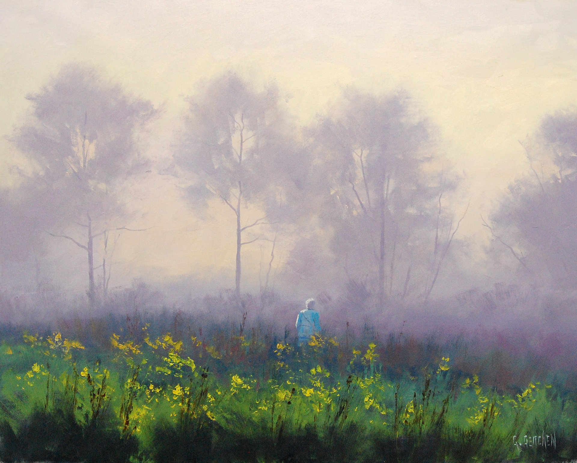 art picture artsaus stroll ni the mist