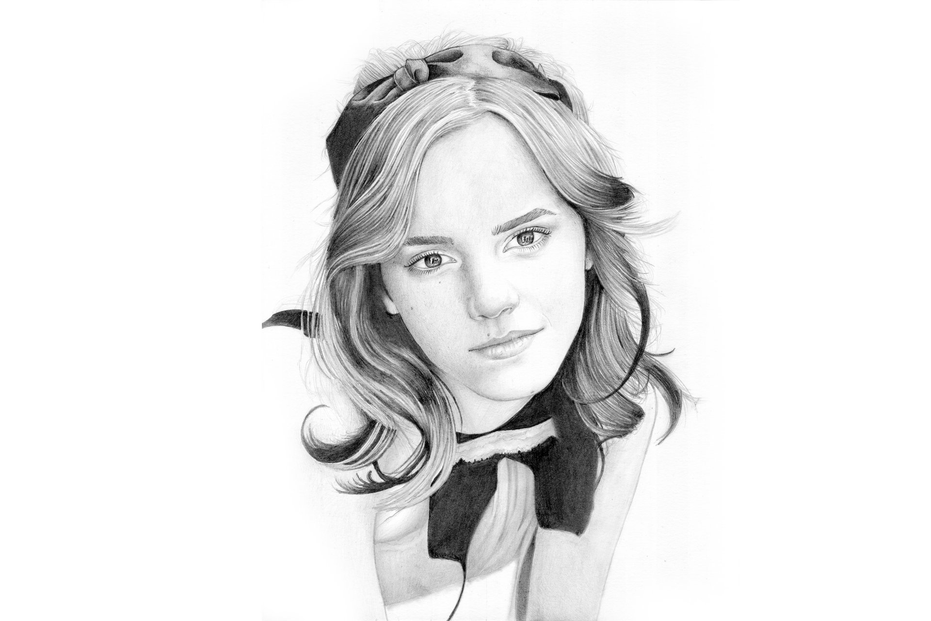 emma watson dessin portrait crayon