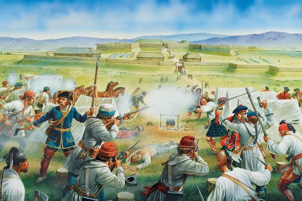 Bataille d & apos; Amérique du Nord en 1758