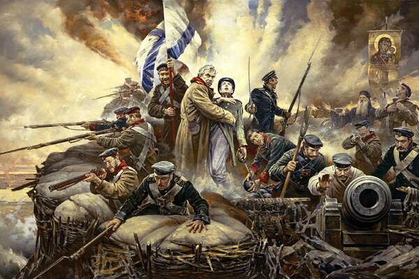 Kartrna Let s defend Sevastopol! on canvas