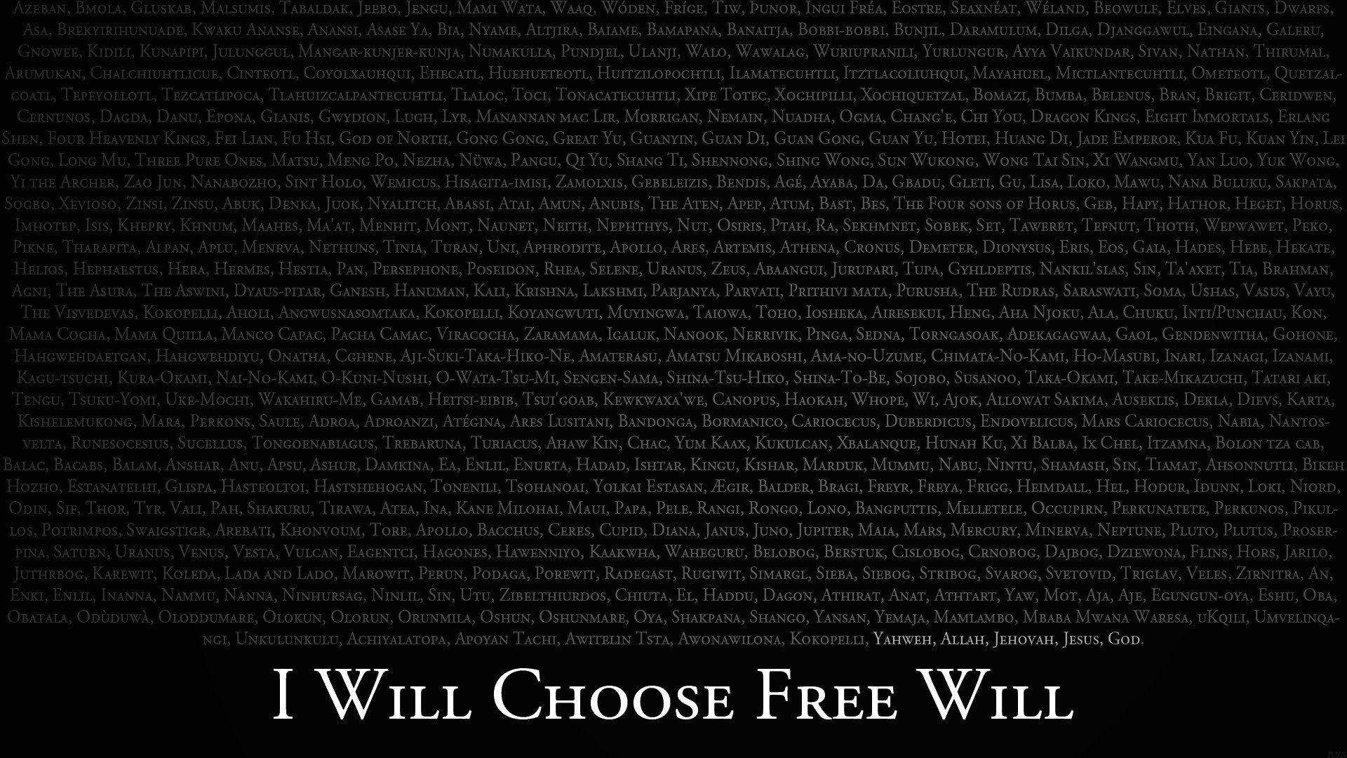 religion gods deity selection freedom of worship