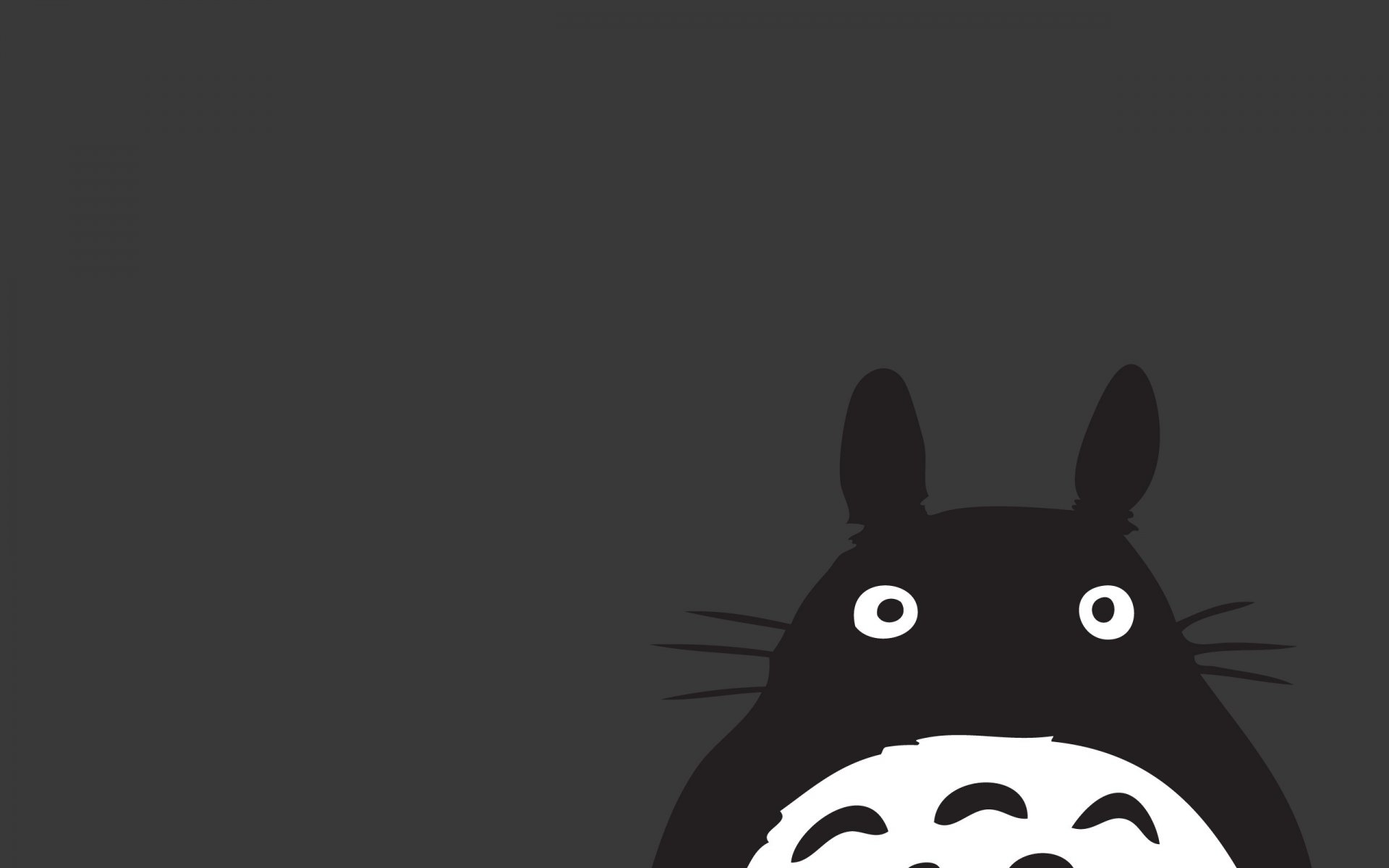 my neighbor totoro strange creature anime minimalism