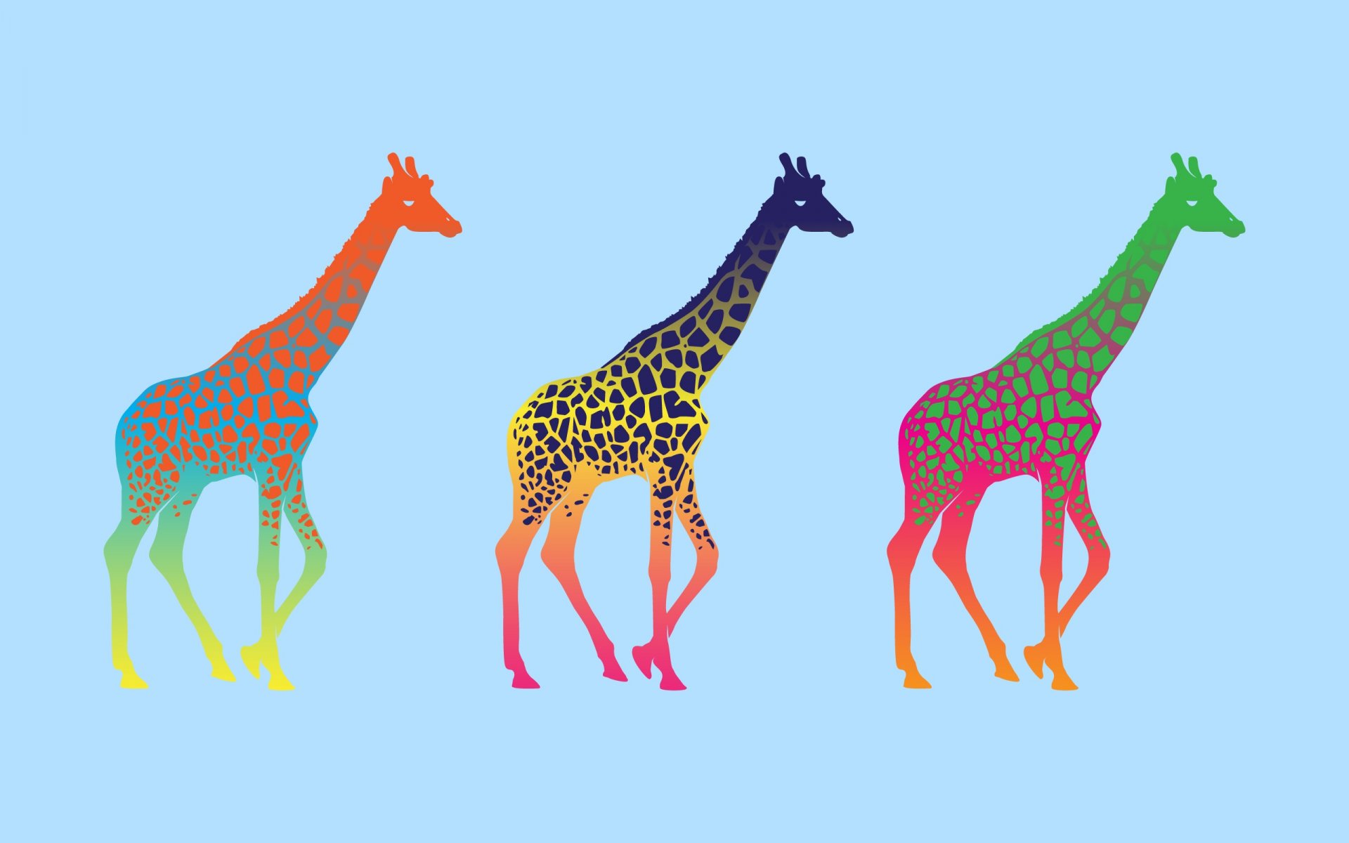 giraffa multicolore pop art minimalismo