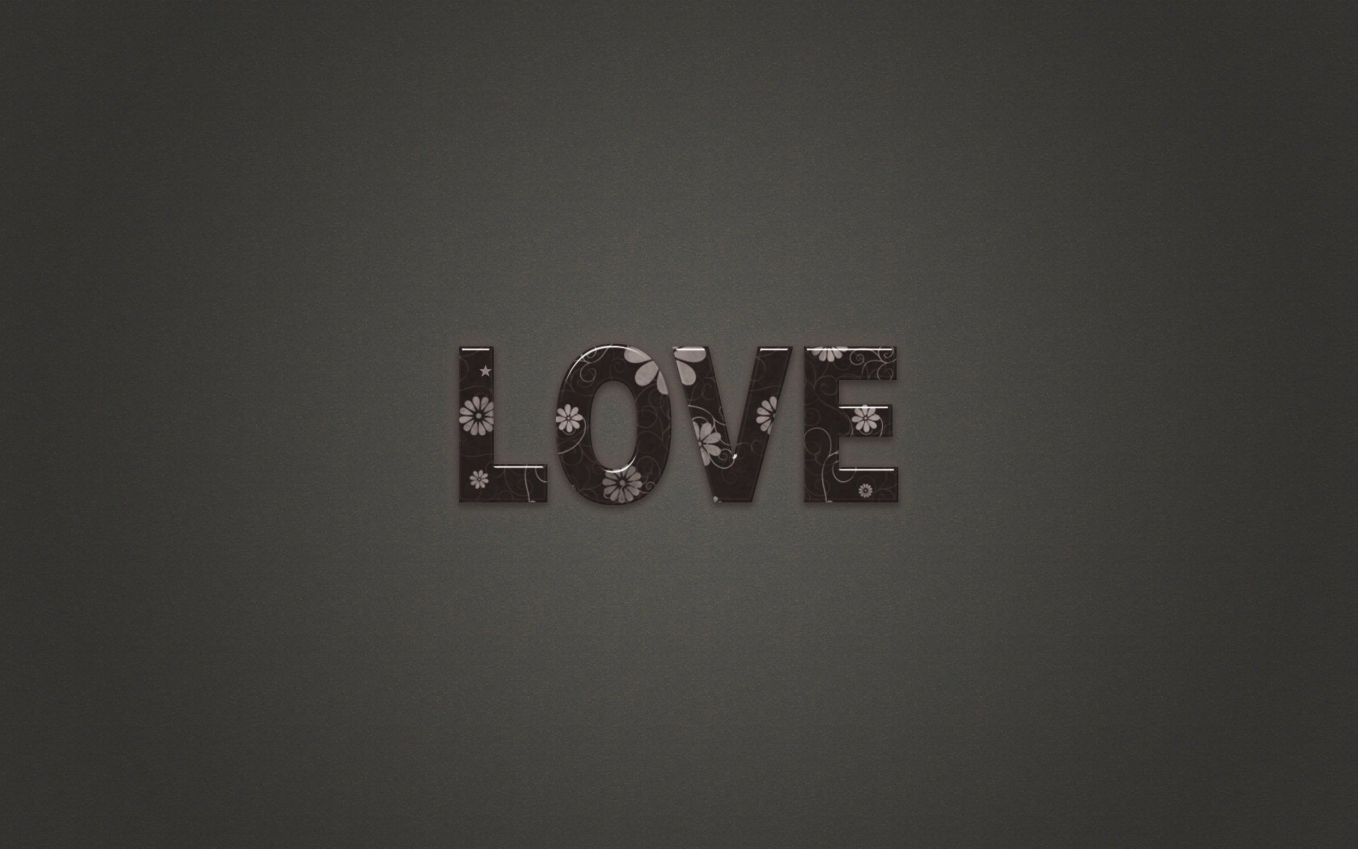 minimalism grey background inscription letters words love