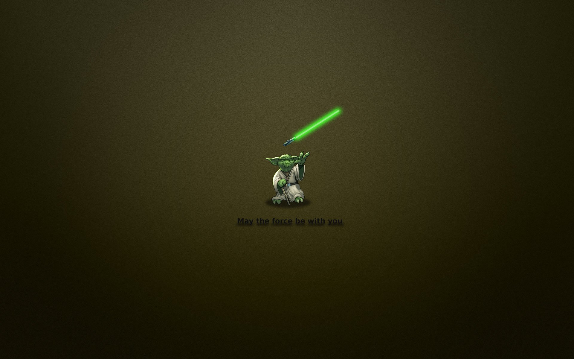 minimalisme jedi yoda murs minimaux phrase la force peut être avec vous 1920x1200