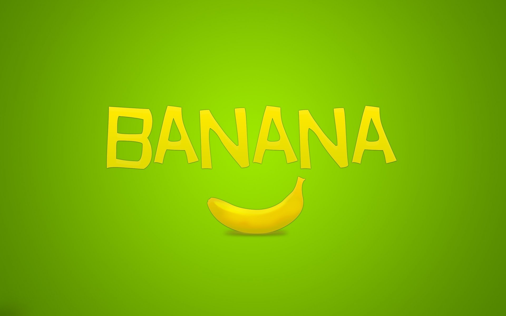 banana minimalism inscription fruit