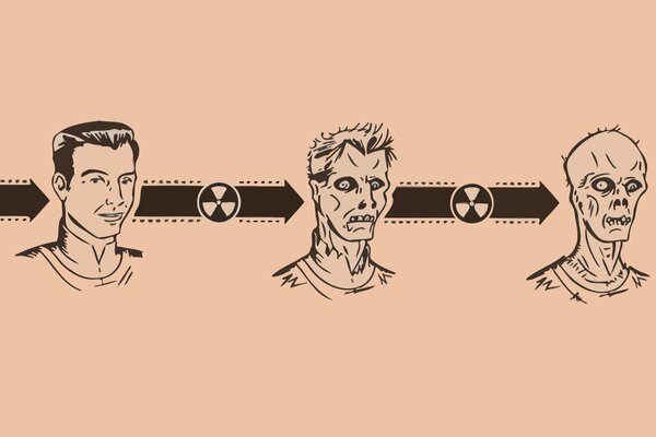 Мутация в зомби после радиации местности