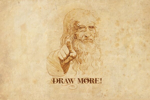 Dibujo del gesto de Leonardo da Vinci