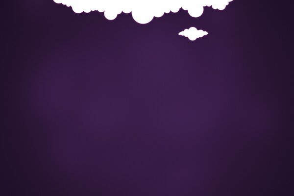 Fond violet et nuages minimalisme