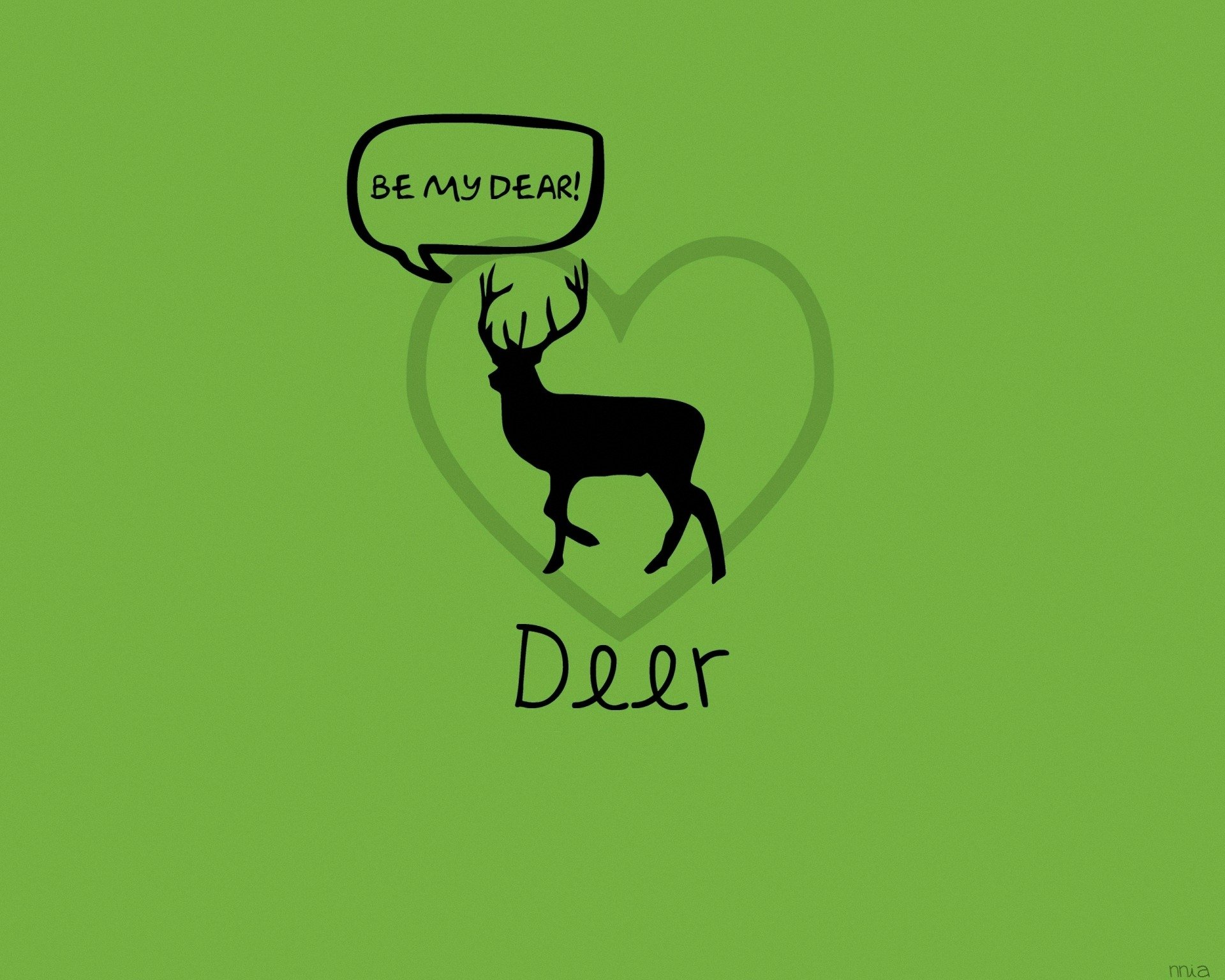 reindeer green love a play on word