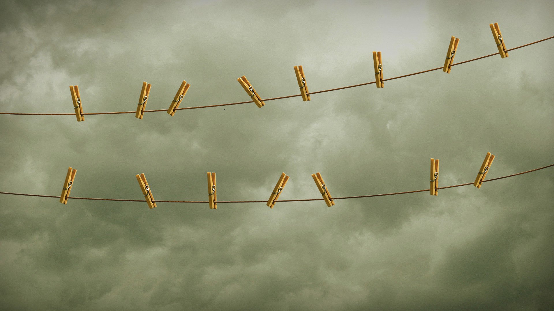 clothespin rope sky