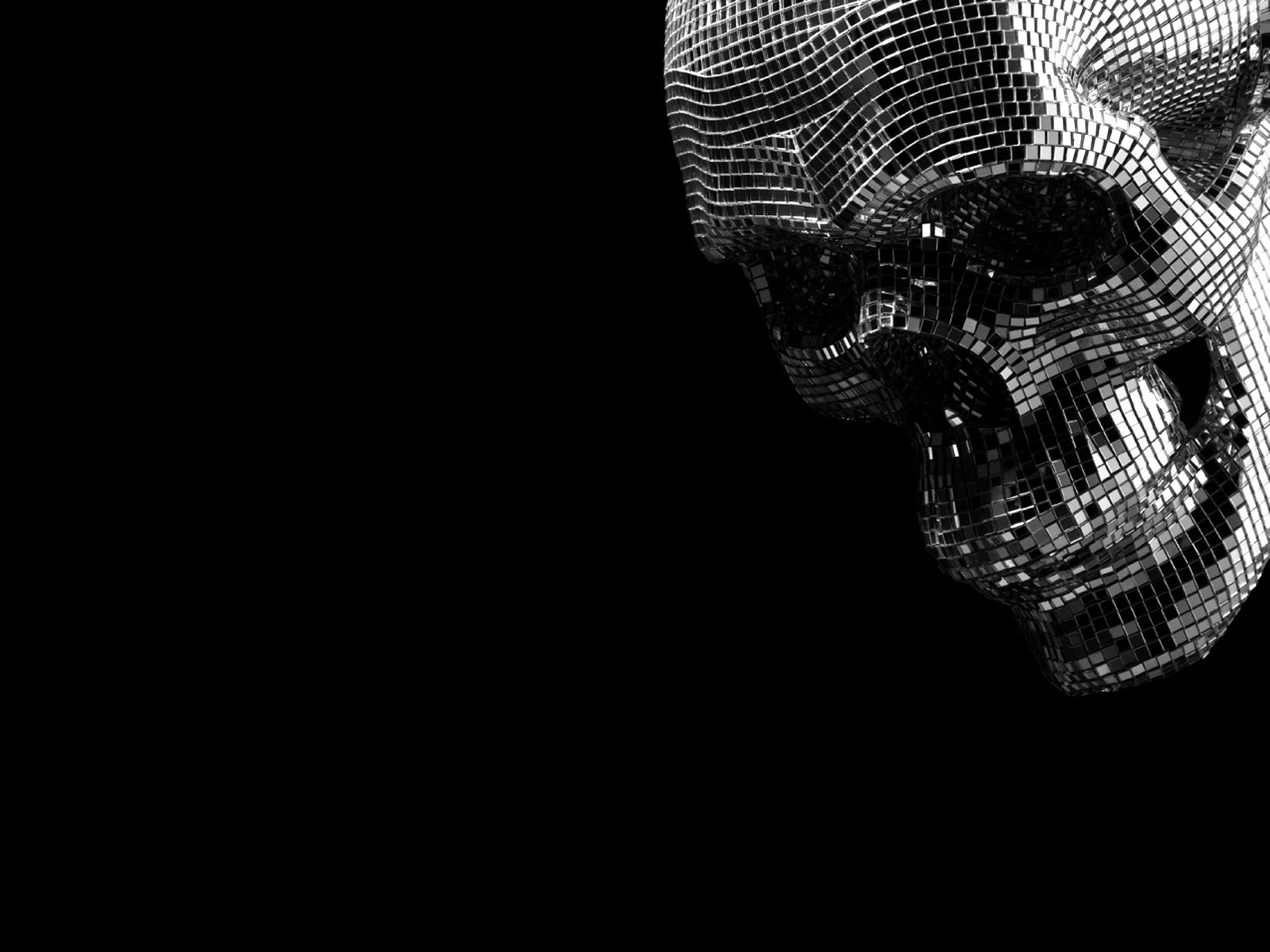 mirror skull background