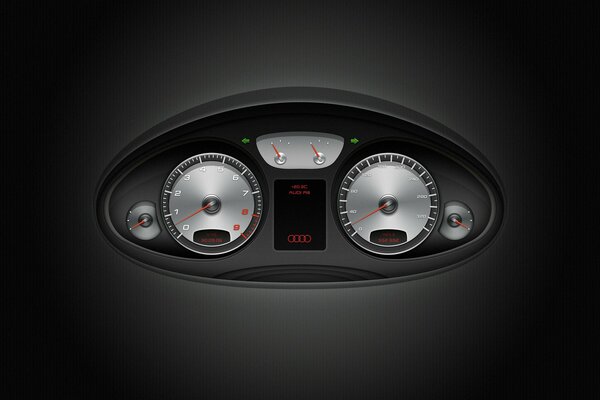 Audi speedometer in the car