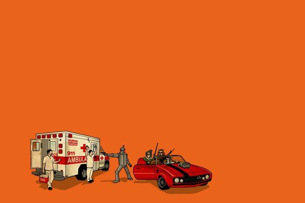 Drawing of an ambulance capture