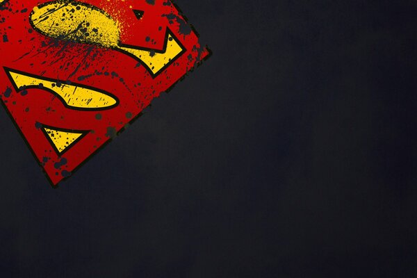 Schäbiges Superman-Superheld-Logo