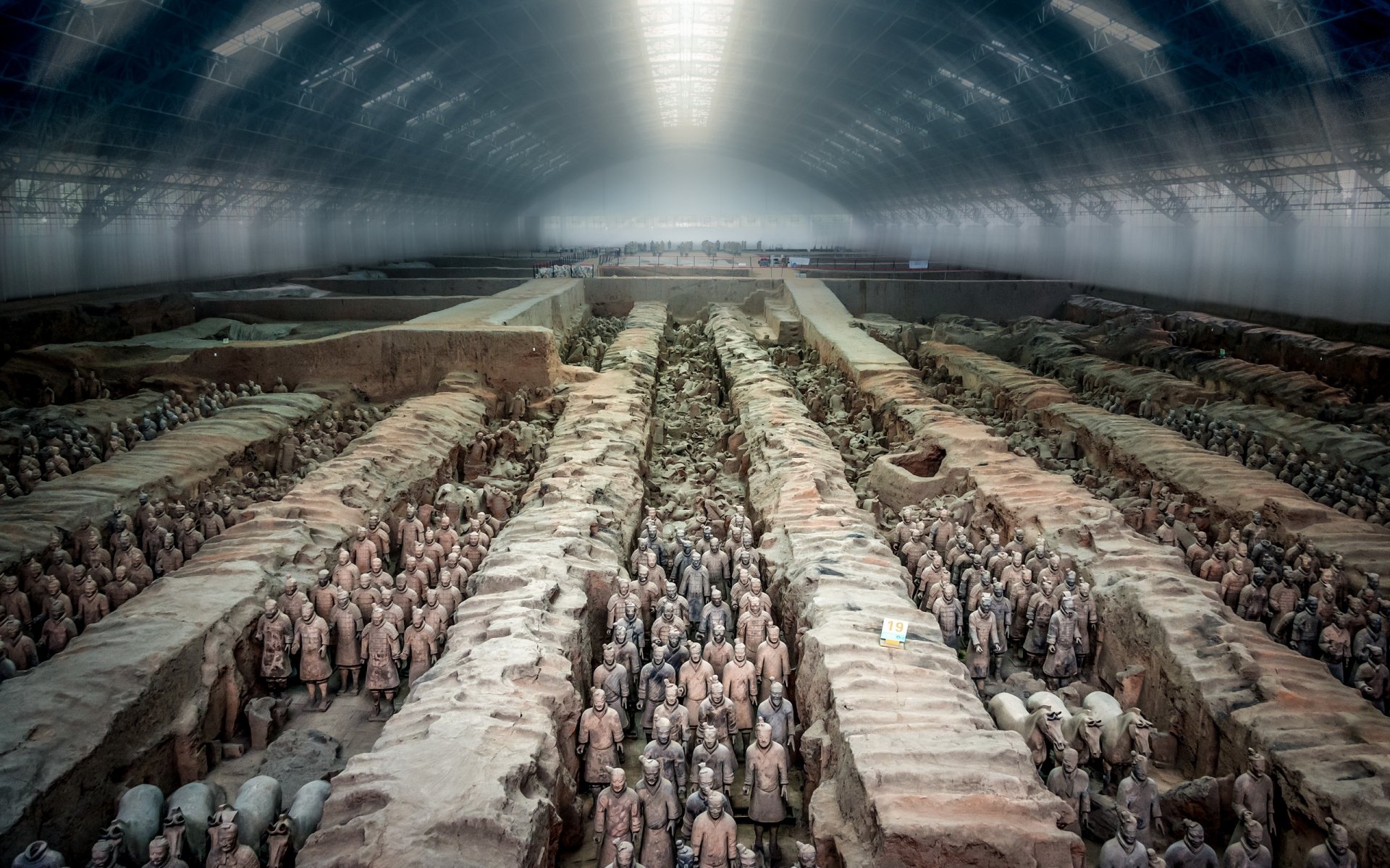 armée de terre cuite tunnel vue chine