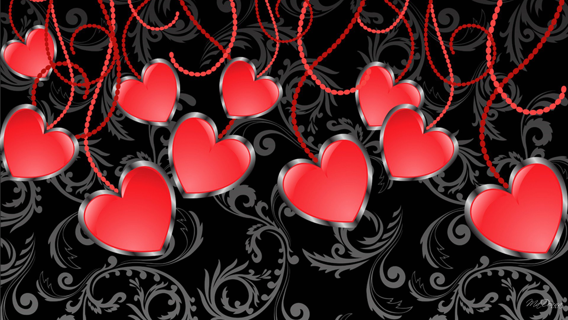 valentin love heart collage vector