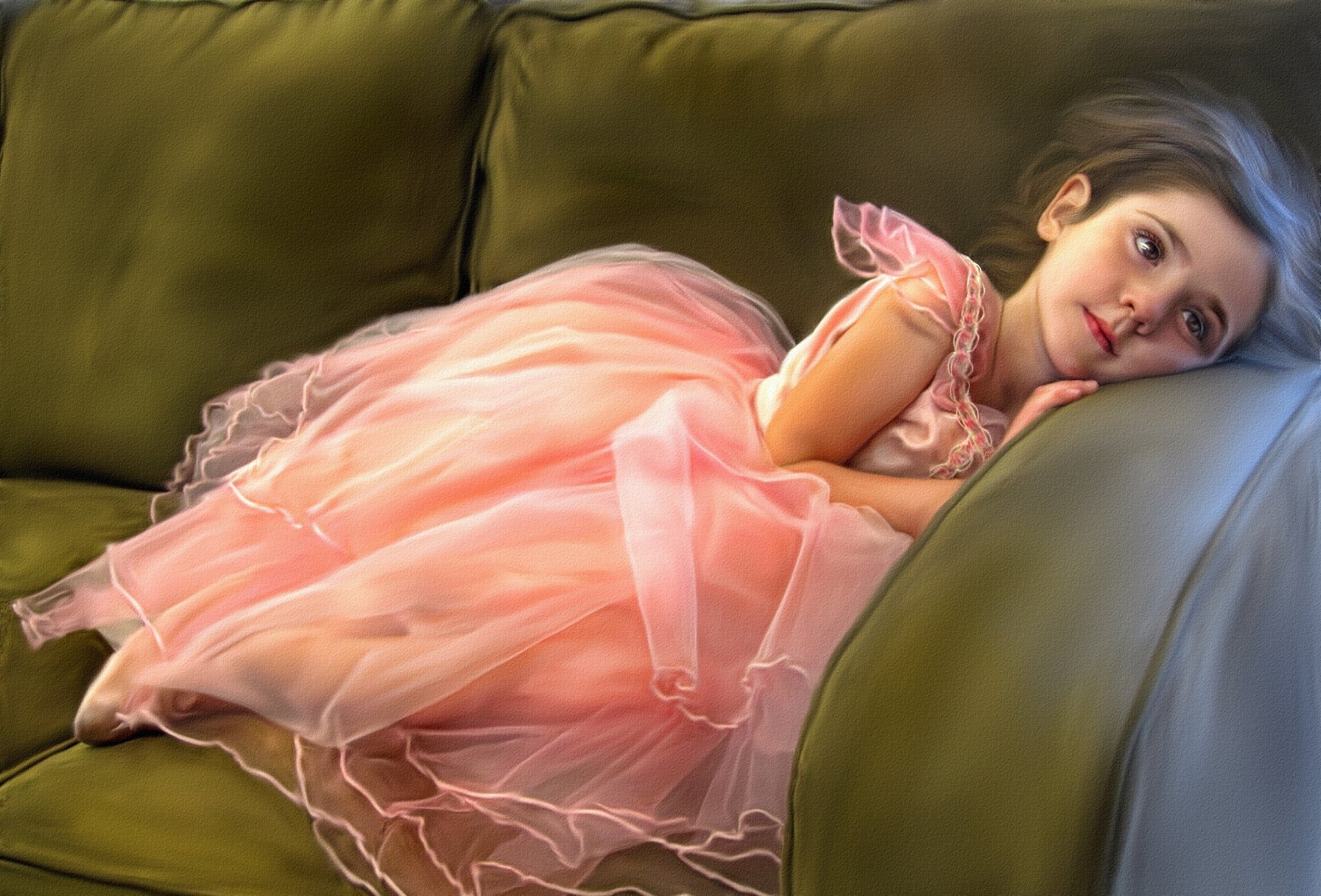 girl ballerina sports sofa texture