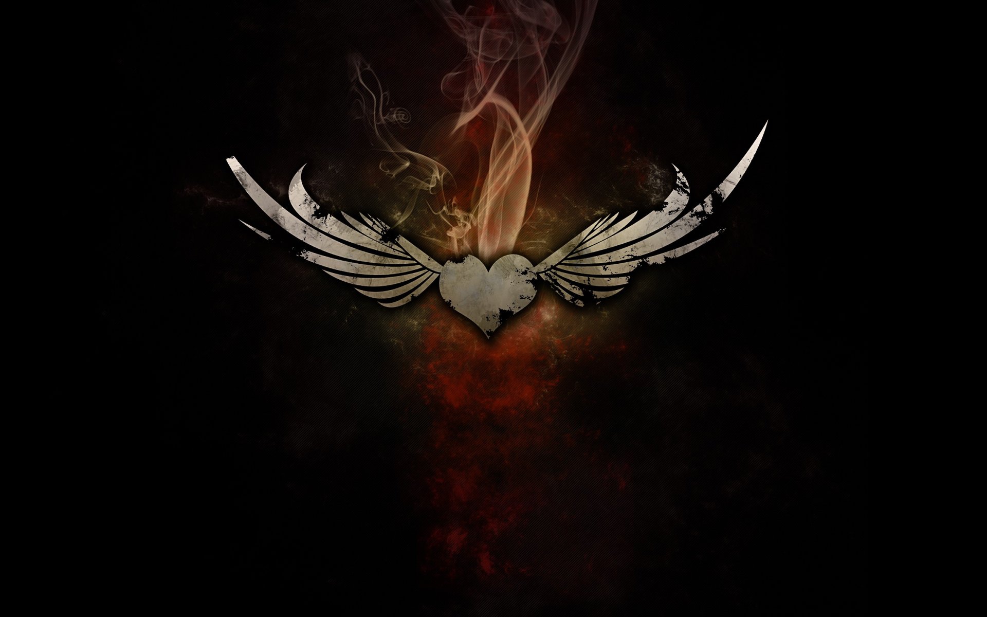 heart wings smoke