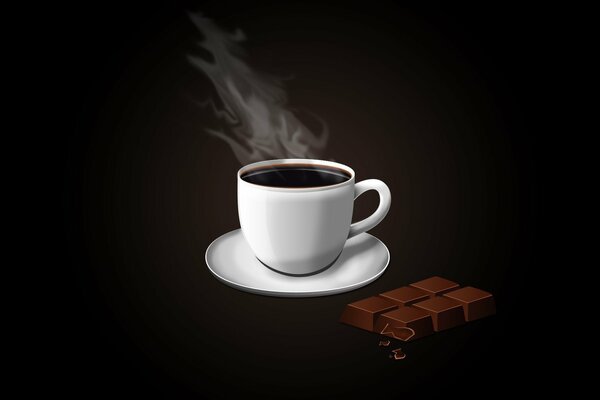 Einfachheit und Minimalismus einer Tasse Kaffee