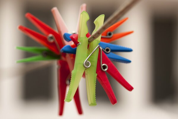 Colorful clothespins for a good mood