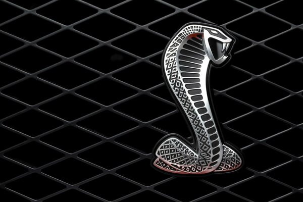 Metal snake with a beautiful pattern on the grille