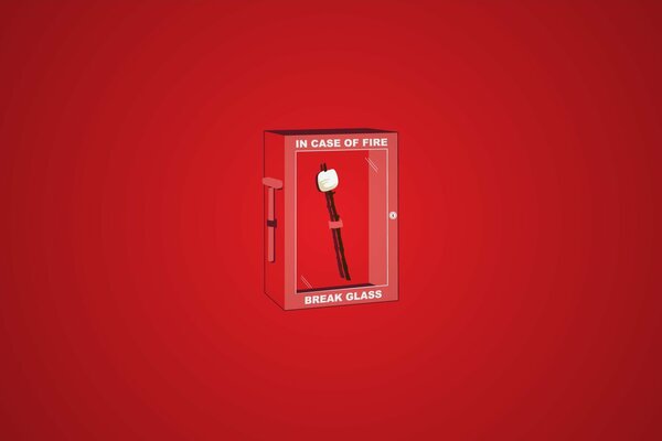 Fire box on a red background