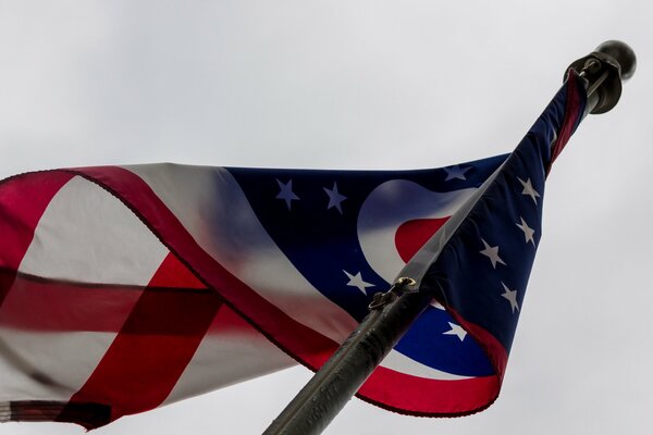 Herz Usa Flagge Hintergrund Foto