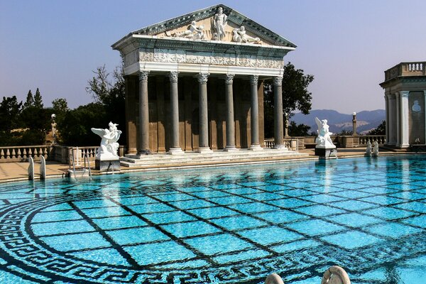 Hearst Castle. schwimmbad im antiken römischen Stil