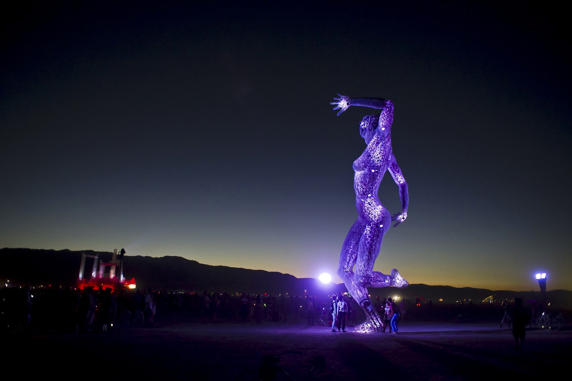 burning man - nevada estados unidos arte arte gente montañas noche noche de dama