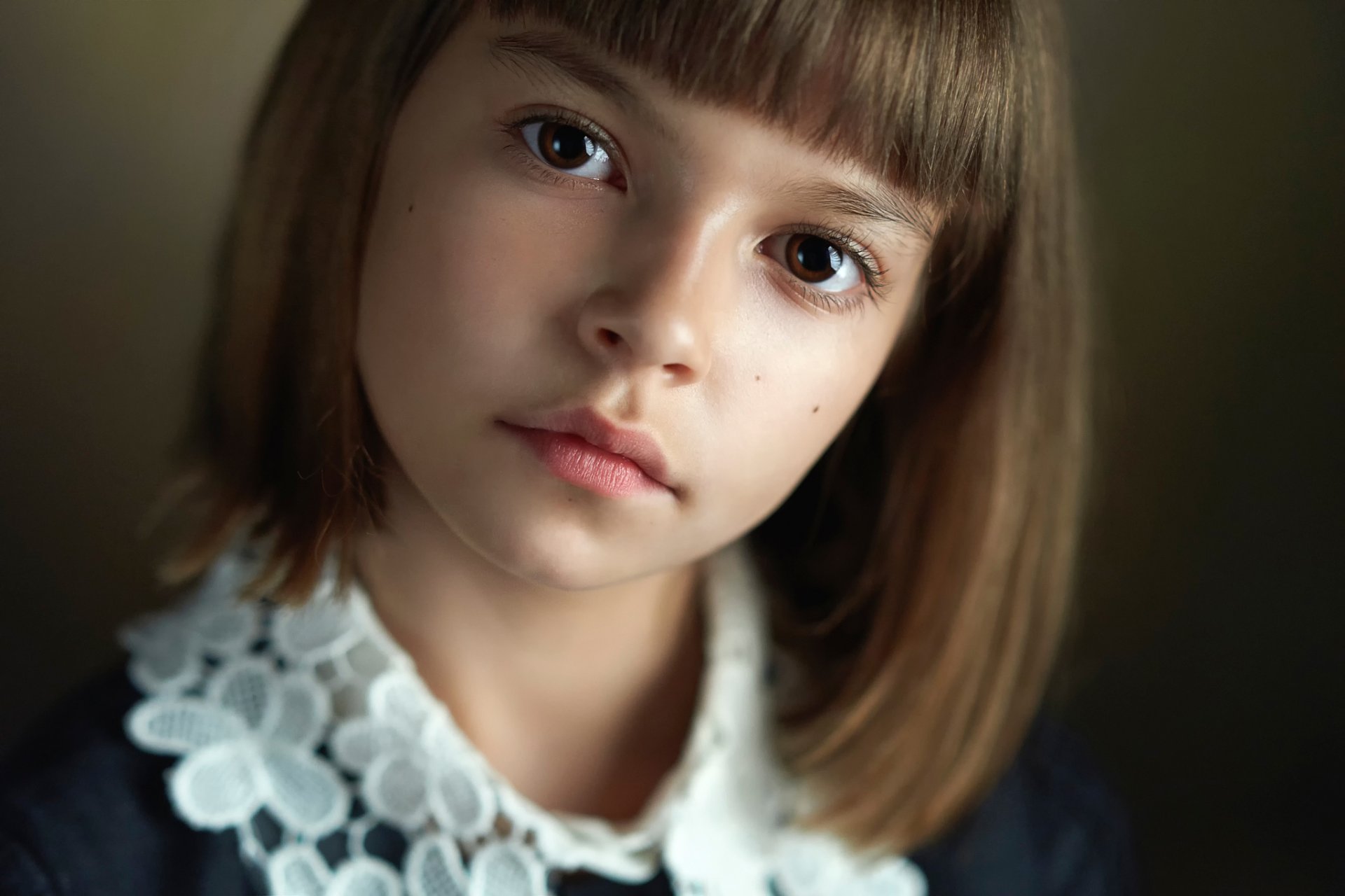 girl brown-eyed cute portrait alexander vinogradov