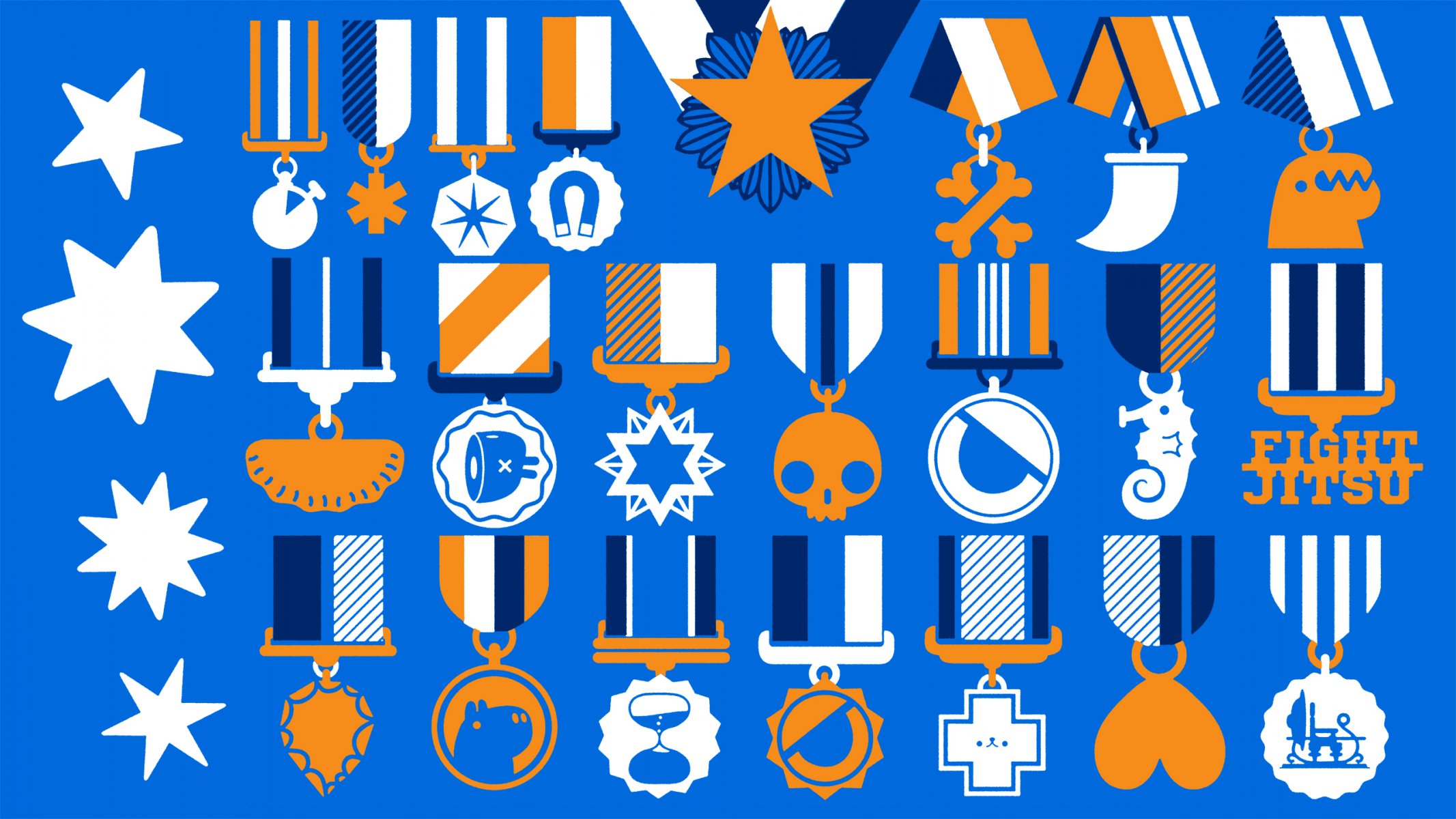 medal order star mark award funny humor texture