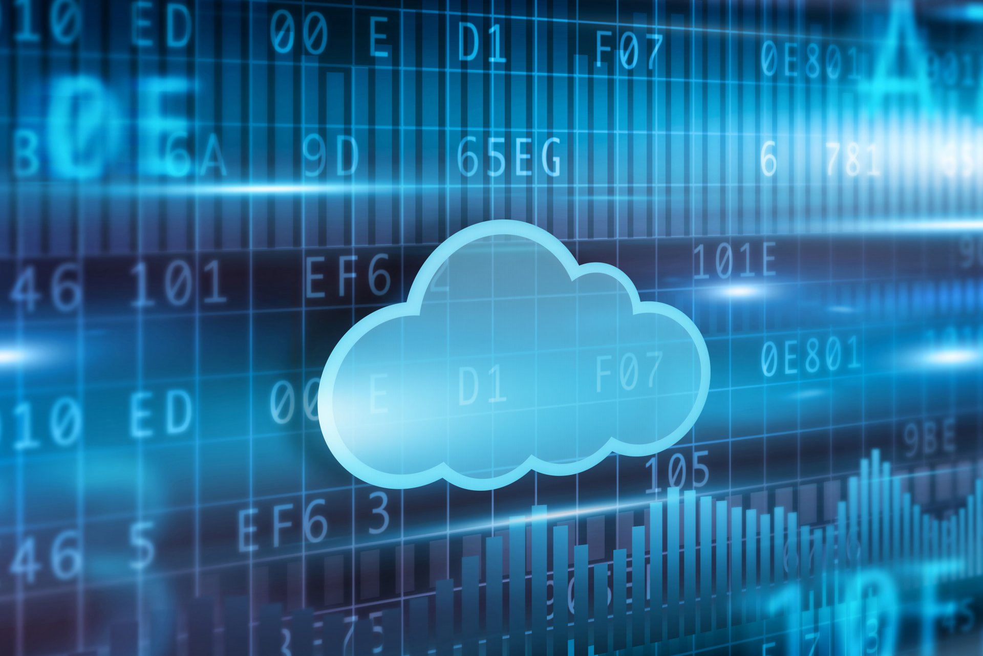 hi-tech technology internet cloud storage information security global hotel operational analysis cyberspace blur bokeh wallpaper