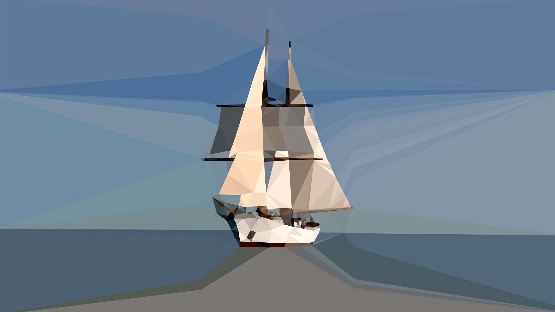 navire voiles formes géométrie