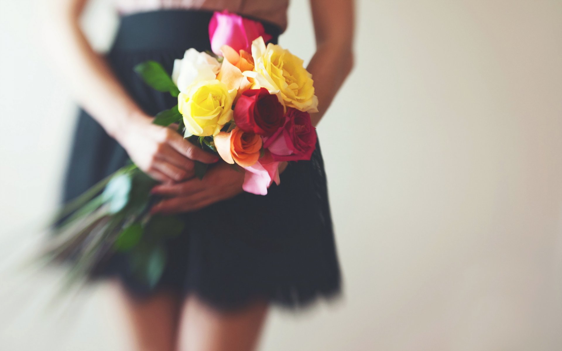 girl flower background