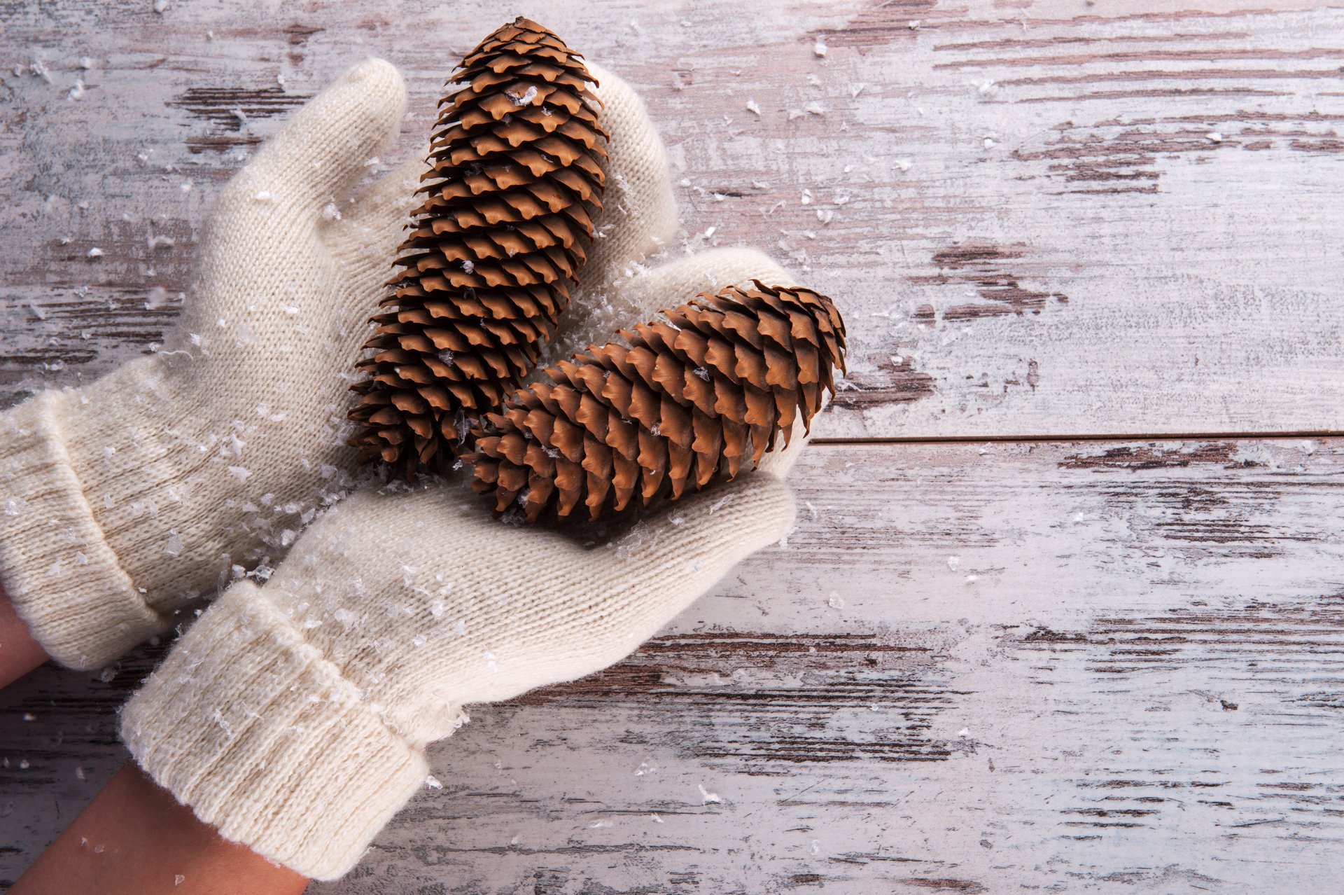 invierno navidad feliz navidad manos guantes año nuevo