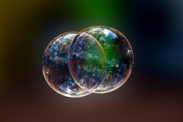 Beautiful spring soap bubbles