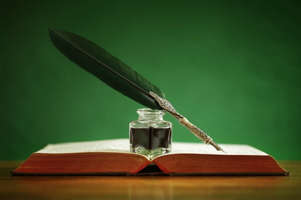Libro escrito con Pluma y tinta