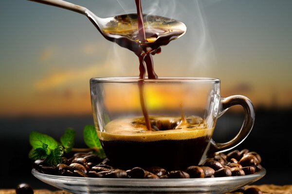 Still life on a coffee theme - the process of brewing coffee