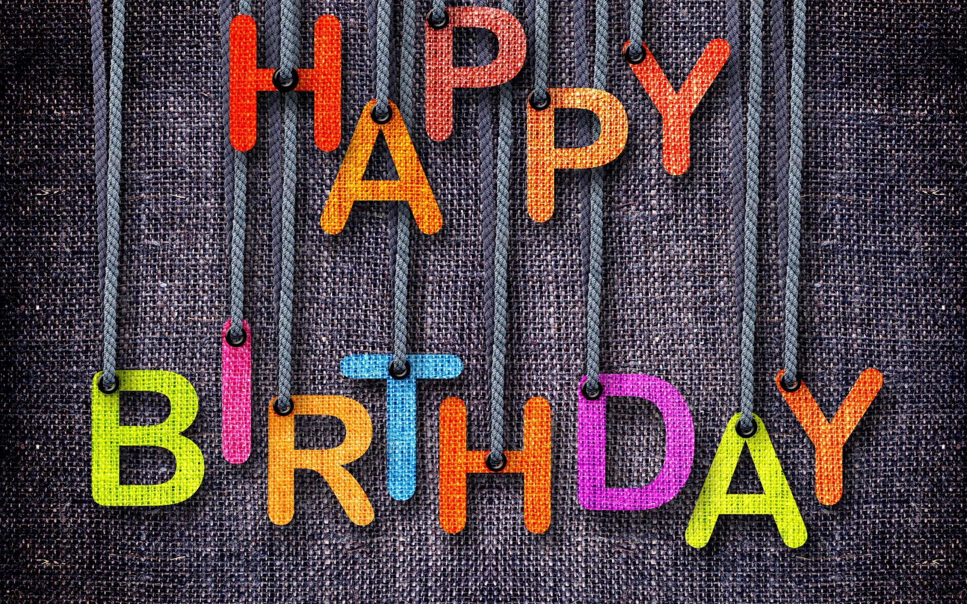 cloth canvas letters the text holiday birthday