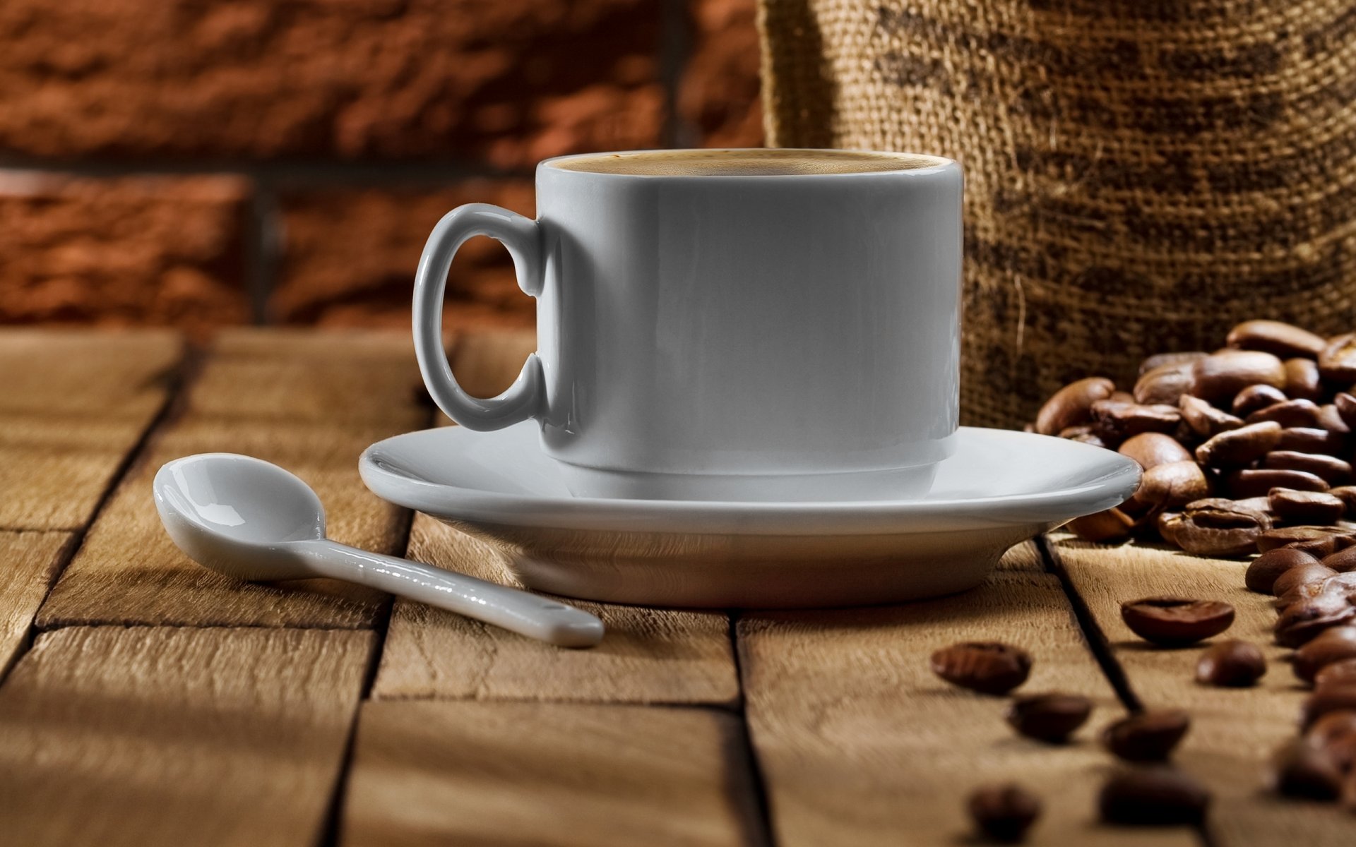 caffè grano tazza cucchiaio piattino