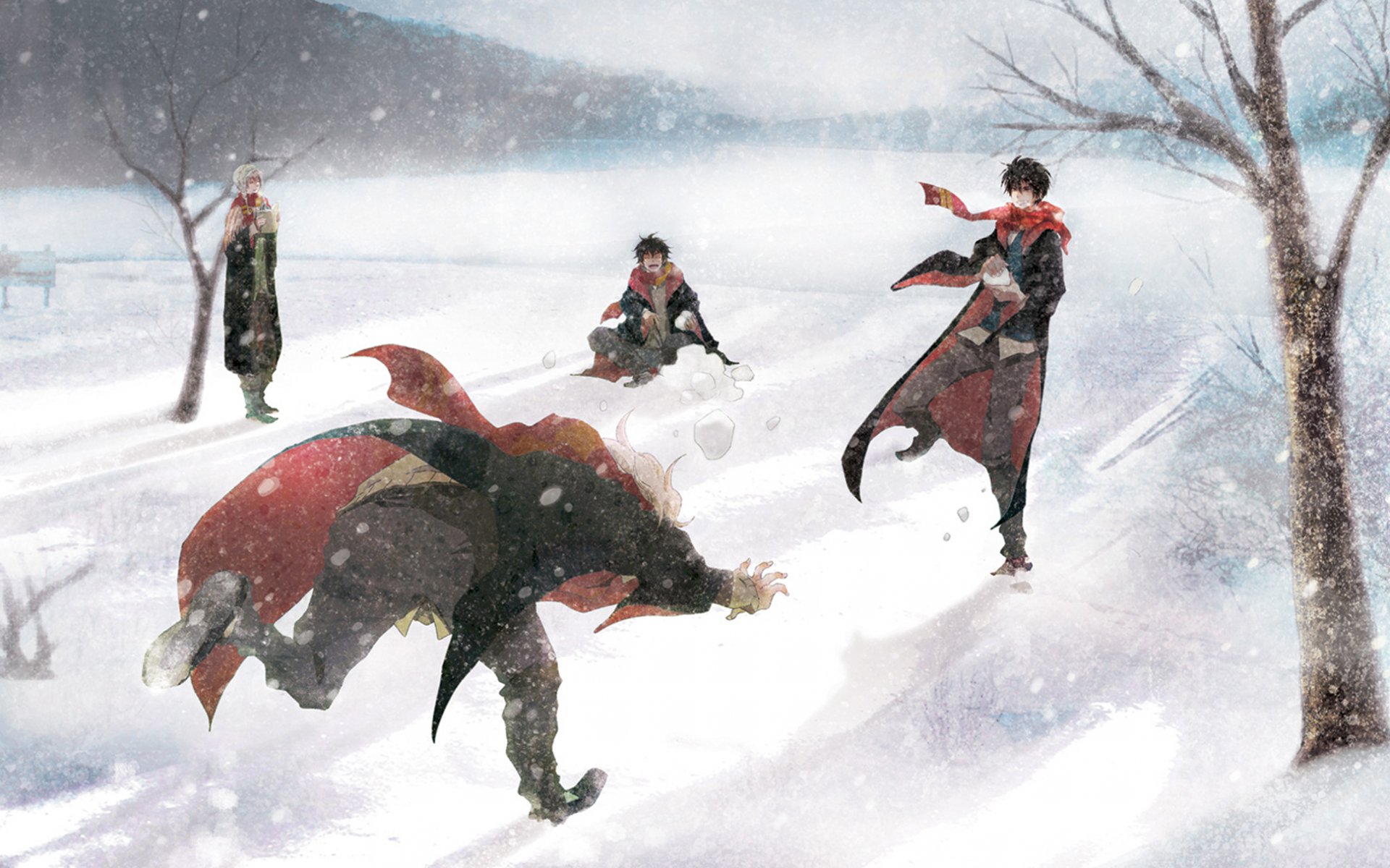 harry potter fan art predoni ragazzi palle di neve inverno neve