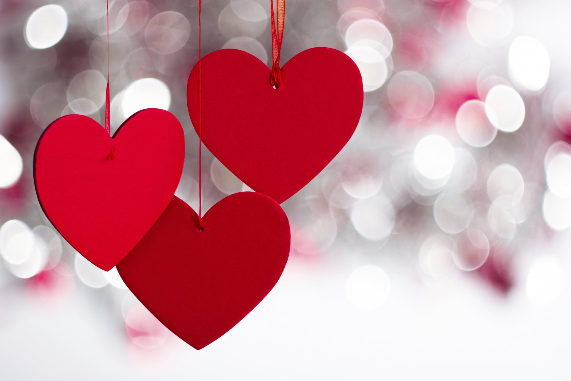 red heart bokeh