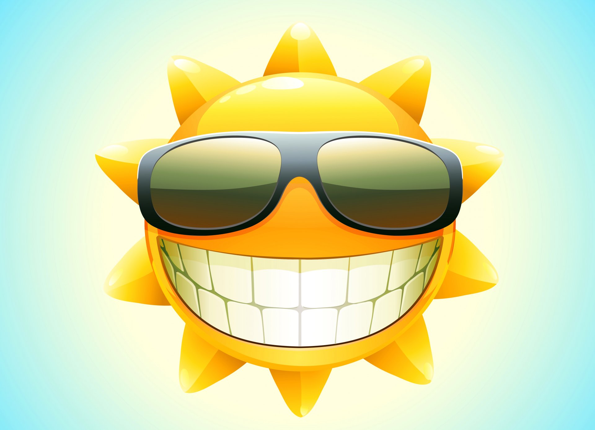 ummer sun smile teeth sunglasses vector